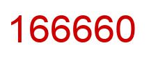 Number 166660 red image