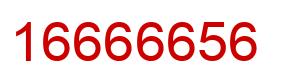 Number 16666656 red image
