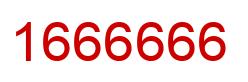 Número 1666666 imagen rojo