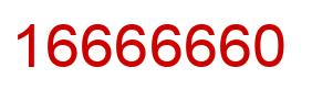 Number 16666660 red image