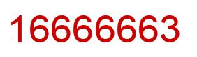 Number 16666663 red image
