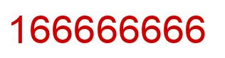 Number 166666666 red image