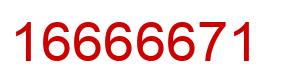 Number 16666671 red image