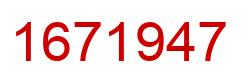 Número 1671947 imagen rojo