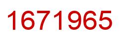 Number 1671965 red image