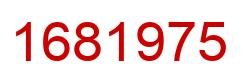 Number 1681975 red image
