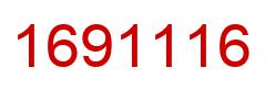 Number 1691116 red image