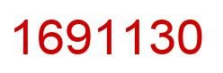 Number 1691130 red image