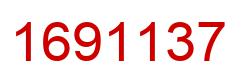 Number 1691137 red image