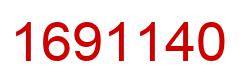 Number 1691140 red image