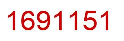 Number 1691151 red image