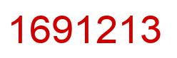 Number 1691213 red image