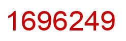 Number 1696249 red image
