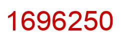 Number 1696250 red image