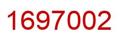 Number 1697002 red image