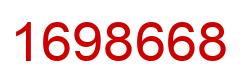 Number 1698668 red image