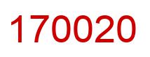 Number 170020 red image