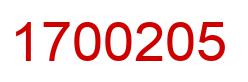 Number 1700205 red image