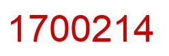 Number 1700214 red image