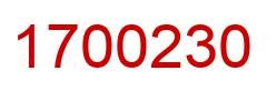 Number 1700230 red image