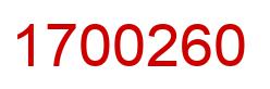 Number 1700260 red image