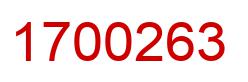 Number 1700263 red image