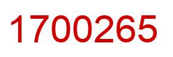 Number 1700265 red image