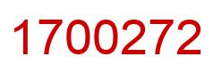 Number 1700272 red image