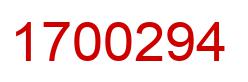 Number 1700294 red image