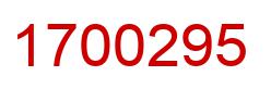 Number 1700295 red image