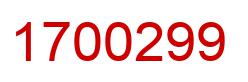 Number 1700299 red image