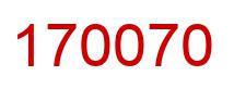Number 170070 red image