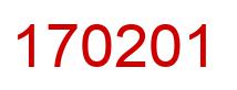 Number 170201 red image