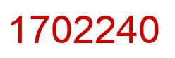 Number 1702240 red image