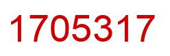 Number 1705317 red image