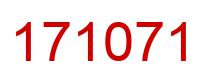 Number 171071 red image