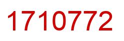Number 1710772 red image