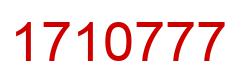 Number 1710777 red image