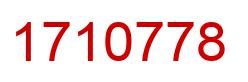 Number 1710778 red image
