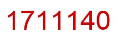 Number 1711140 red image