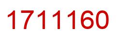 Number 1711160 red image