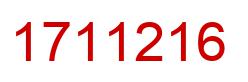 Number 1711216 red image
