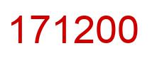 Number 171200 red image