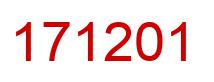 Number 171201 red image