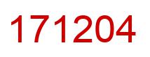Number 171204 red image