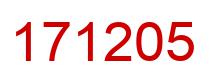 Number 171205 red image