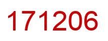 Number 171206 red image