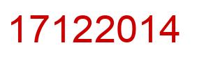 Number 17122014 red image