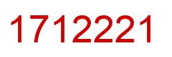 Number 1712221 red image
