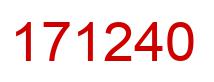 Number 171240 red image